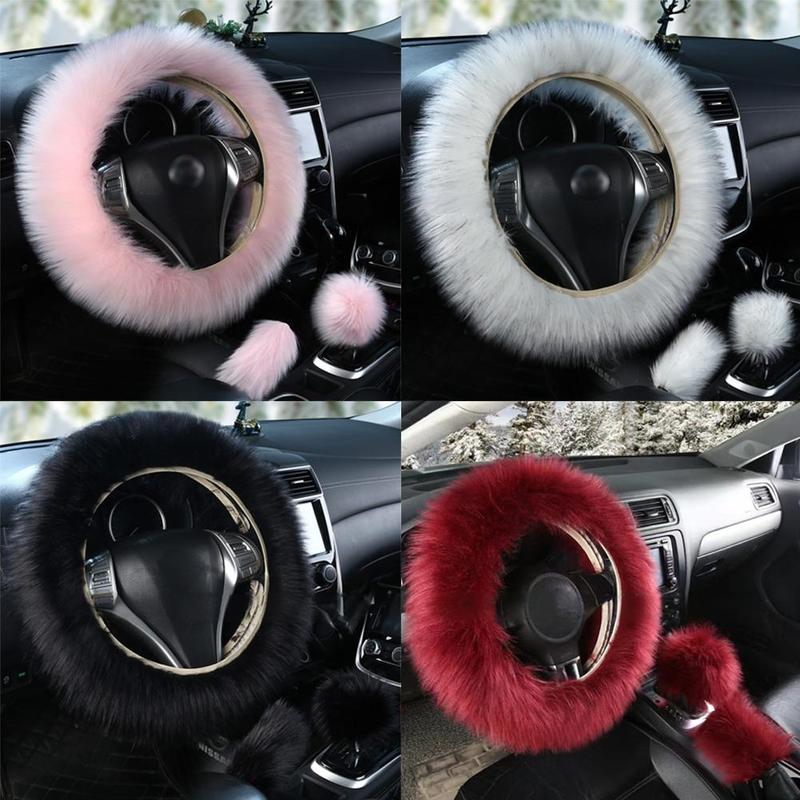 Luxury Plush Steering Wheel Cover Soft Faux Fur Winter Protector For Car Steering Wheel Beautiful And Diverse