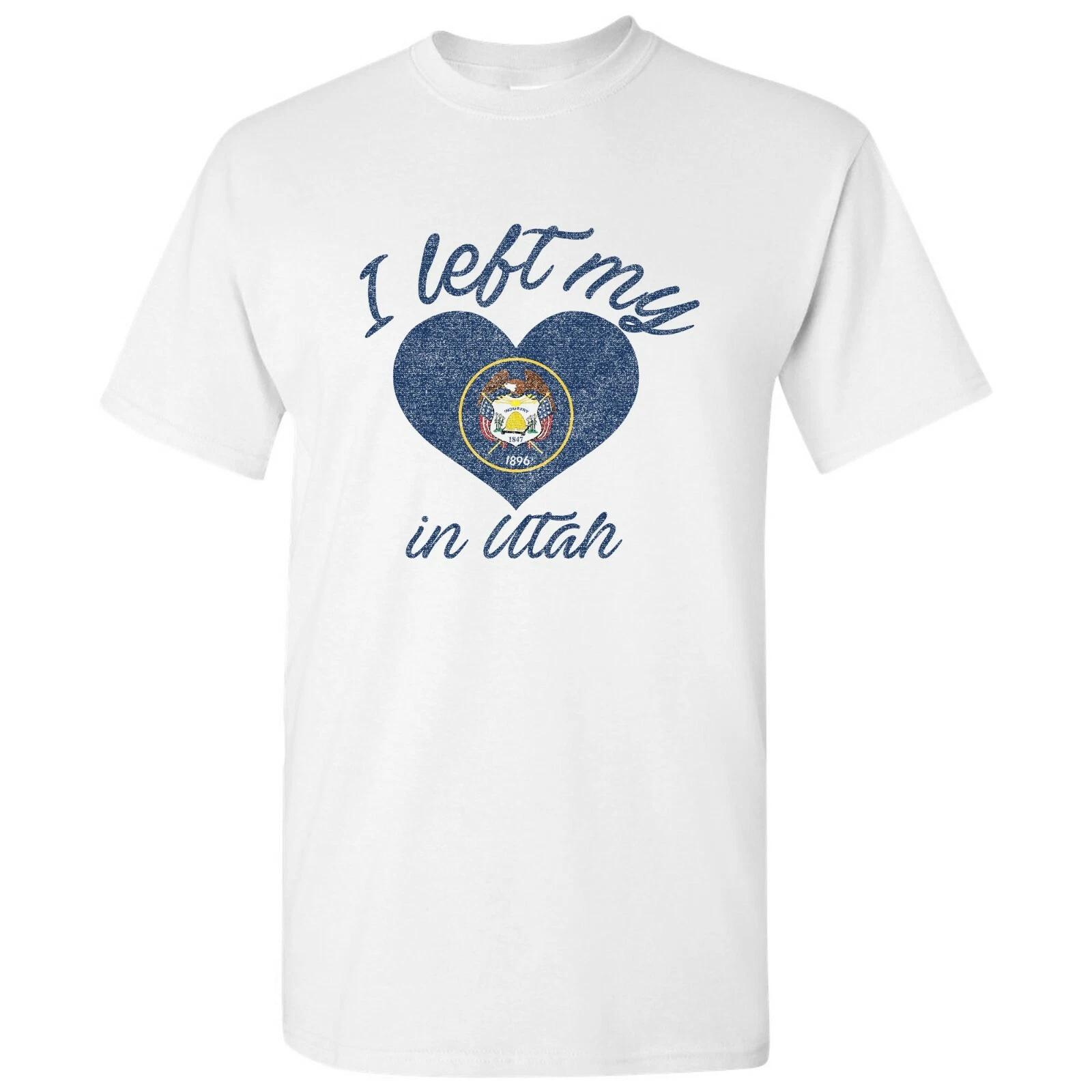 Я оставил свое сердце в Юте - Футболка с гордостью за родной штат - Белая 4XL