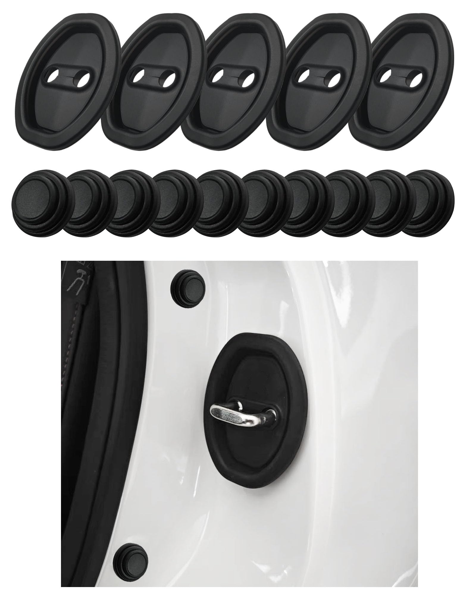 

YHJKOPO Black Car Door Lock Cover New Accord CY2 CY Type Door Striker Cover Accord чёрный