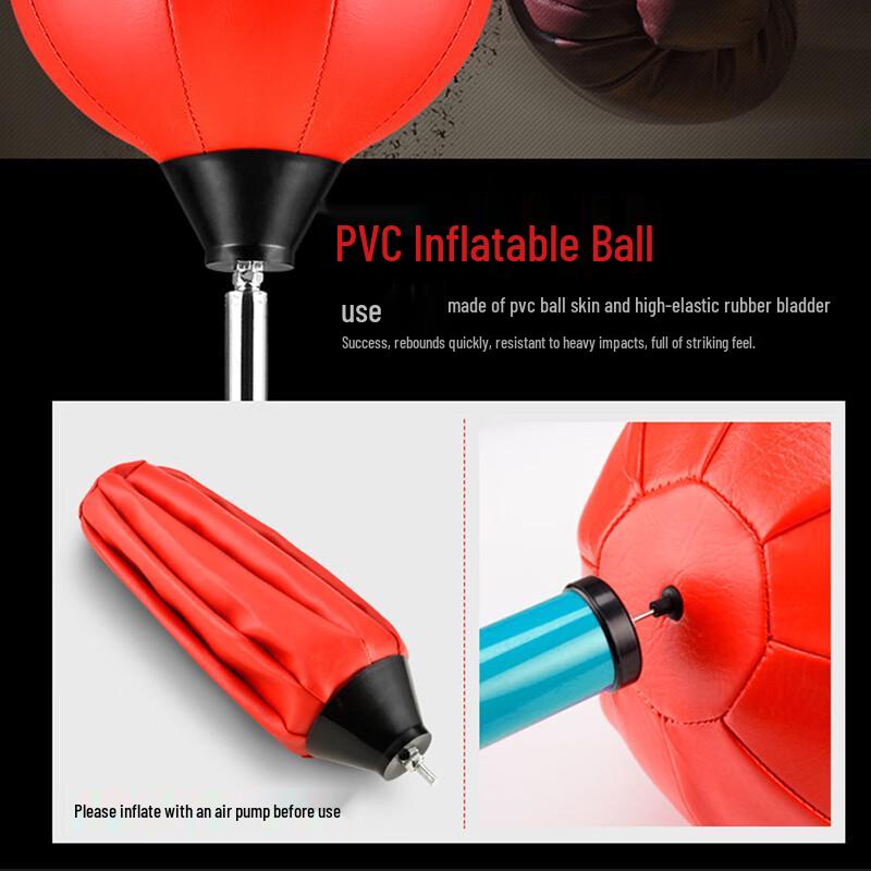 Vehicle-Mounted Red Inflatable Speed Bag Ball Head