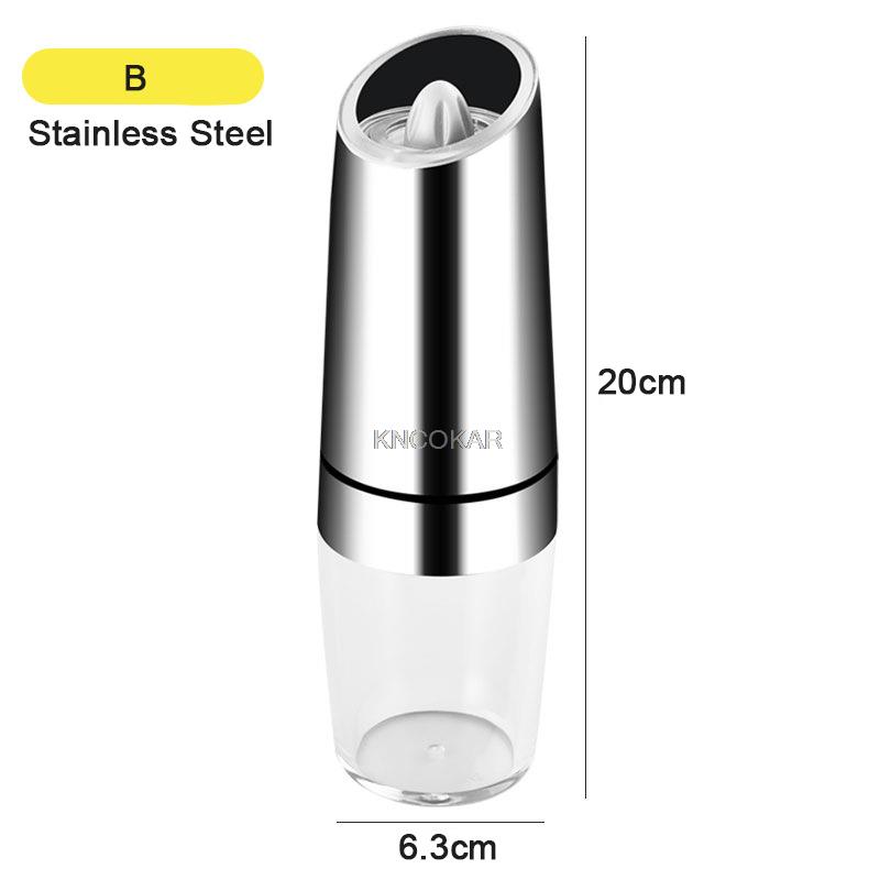 Electric Pepper Mill Stainless Steel Automatic Gravity Induction Salt and Pepper Grinder Kitchen Herb Spice Grinder Tools 1 Pcs