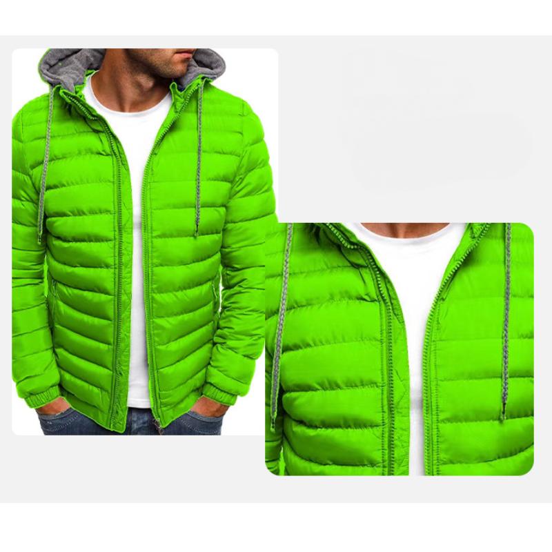 Autumn And Winter New Trendy American Thickened Sports Jacket Men's Outdoor Loose Casual Solid Color Hooded Jacket Large Size