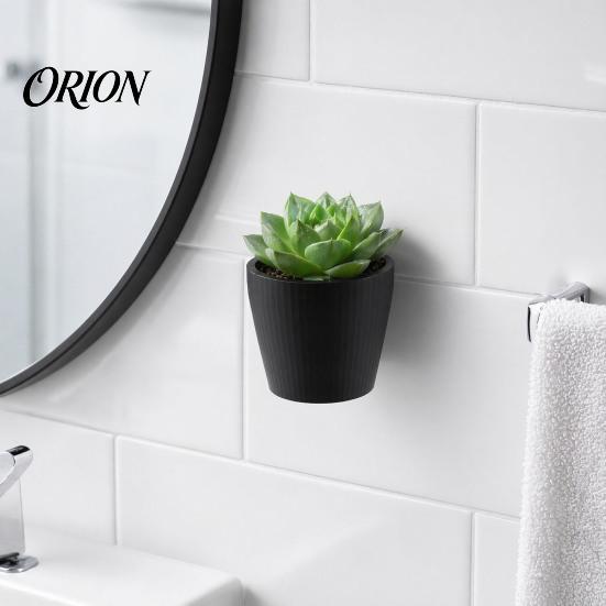 Oszczędzający Miejsce Dekor Biurka, Ścienny Doniczka Drukowana 3D, Wisząca Doniczka Wewnętrzna na Czarny Matowy Ornament, Sukulenty, Minimalistyczny Stojak na Rośliny, Domowe Biuro
