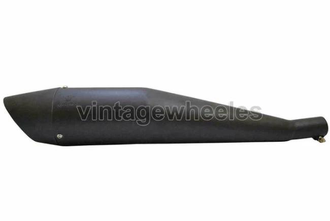 Dolphin Ceramic-Wool Exhaust Silencer Fits For Royal Enfield Classic Black