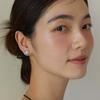 (925 Silver) Great Heart Earrings Ec3021
