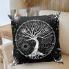 1pc Modern Tree of Life Cushion Cases Botanical Floral Throw Pillows with Sun and Moon Designs Perfect for Sofa and Couch Decor