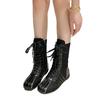 Fashion Women's Ballet Dance Shoes Boots Thi Bot 2025 New Genuine Leather Lace-Up Retro Ort Boots Korean Sle Spring