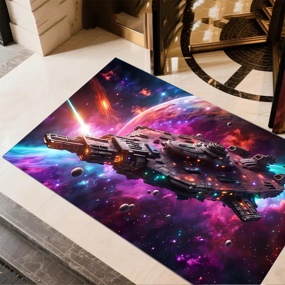 1pc Star Wars space station themed home carpet non-slip design for office decor gift living room bedroom