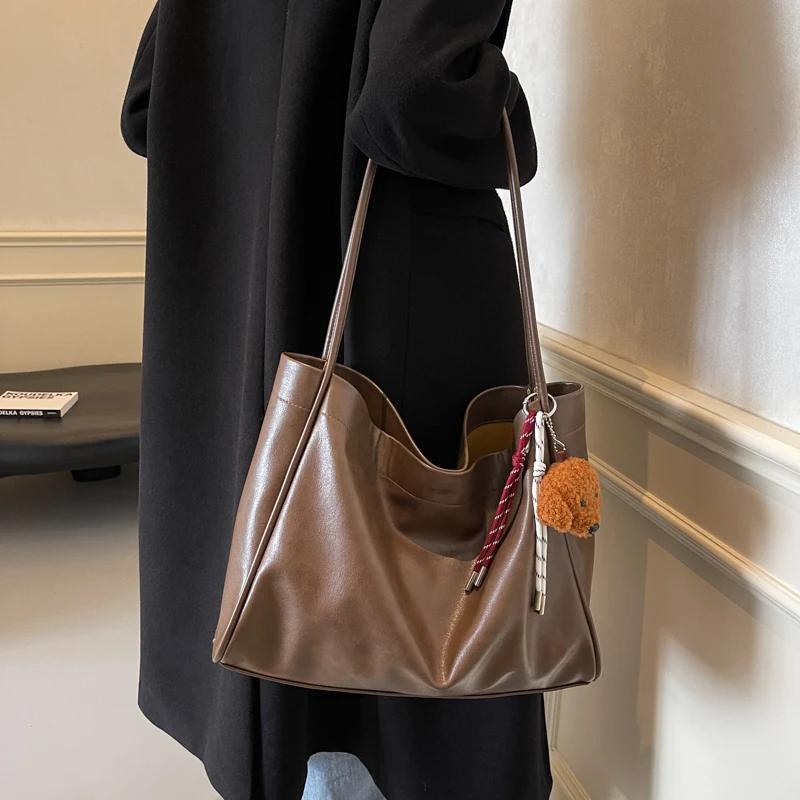 Fashion Interior Compartment Casual Tote Bags Soft Solid Bags for Women  High Quality Soft Zipper PU Women's Handbags