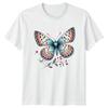 Natura Farfalle Acquerello T-shirt Uomo Maglietta Donna Grafica Top Unisex