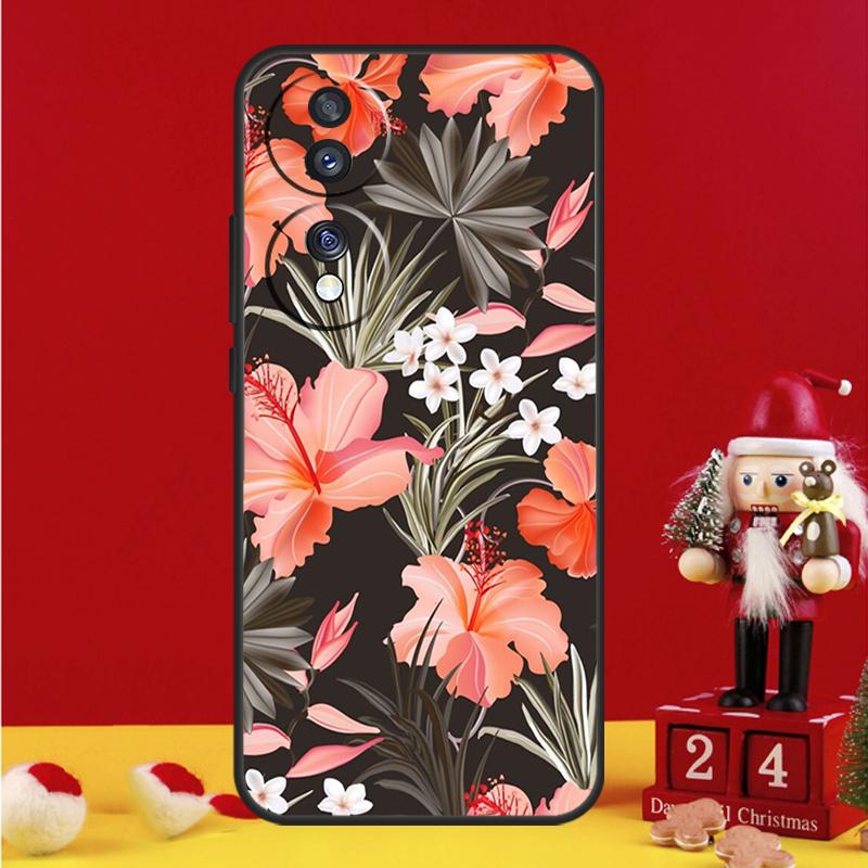 Tropical Paradise Hawaiian Flower Case For Honor Magic 7 6 8 Pro Honor Win X9a X9b X9c X9d X8c X8b 50 70 90 200 400 Lite Cover