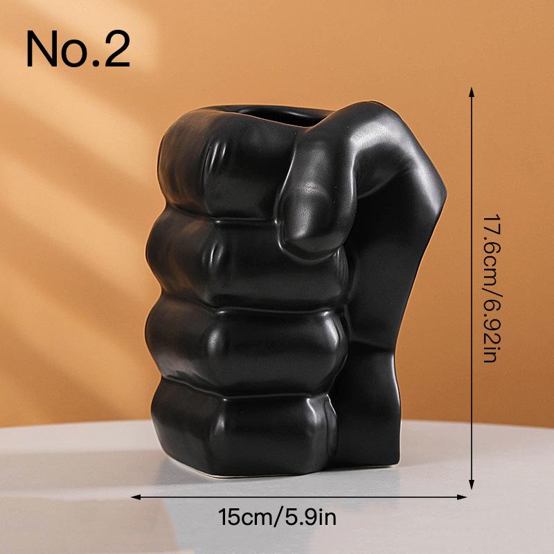 Kreative Faustvase, Keramik, Hydrokulturvase, Blumenarrangement, Heimdekoration, Desktop-Ornamente, Gartendekoration