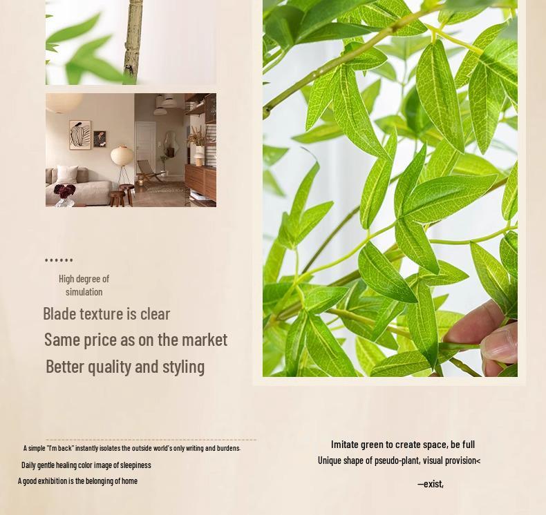 Nandina Luxus Kunstbaum - Dekorative Bionische Grüne Pflanze für Innenräume mit Seidenblumen für die Wohnzimmer-Landschaftsgestaltung.