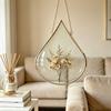 Drop-Shaped Dried Flower Photo Frame - Preserved Floral Decor for Home, Living Room, Weddings, and Parties