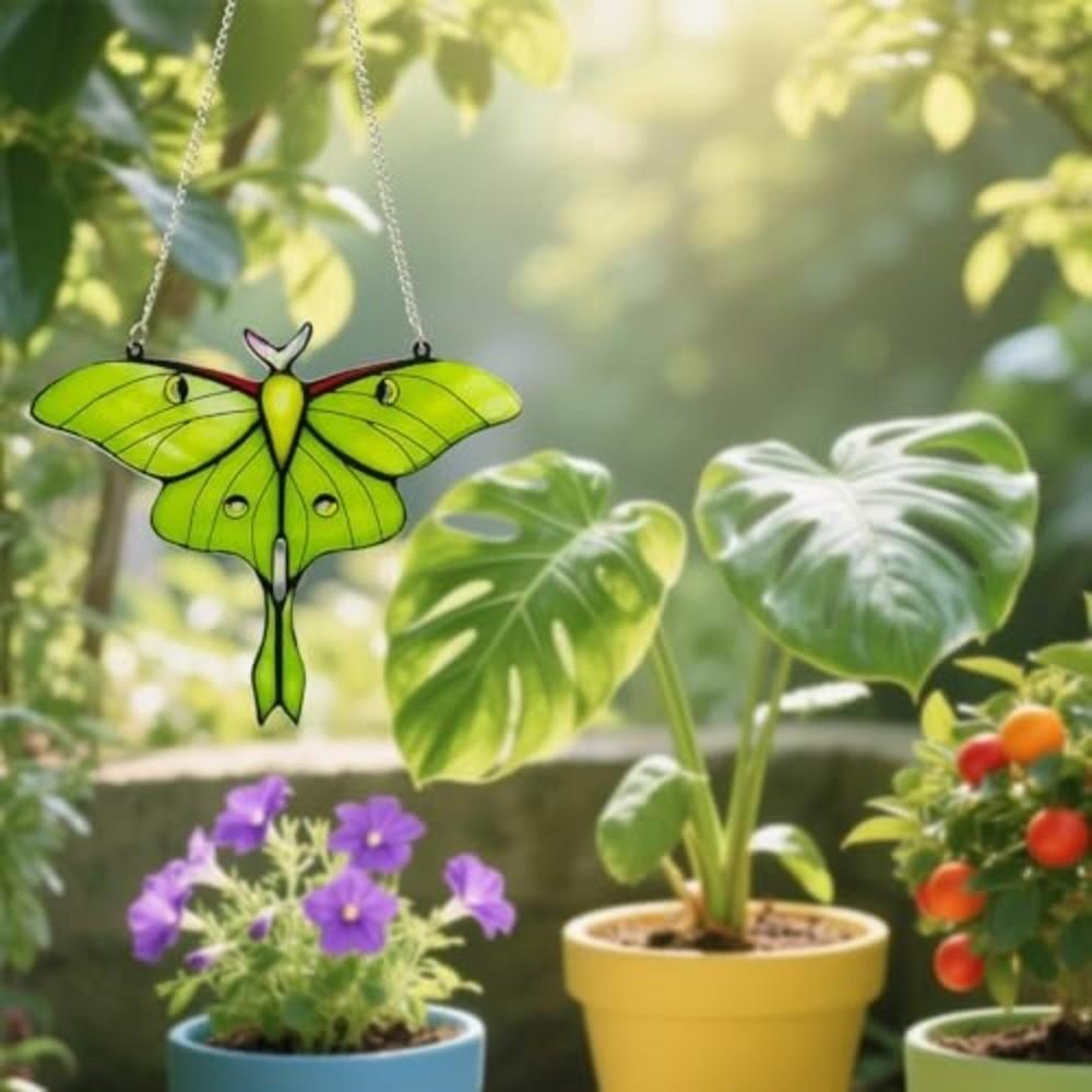 Window Hanging Design Luna Moth Butterfly Unique Handmade Suncatcher Window Hanging  Windows Decor