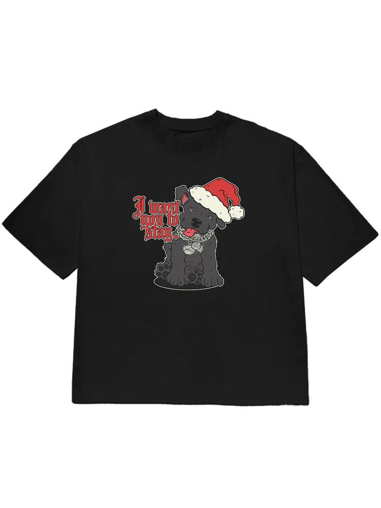 

2026 New Billie Eilish Christmas Style European and American Retro Pure Cotton Print Shortsleeved Tshirt for Summer 2026 S