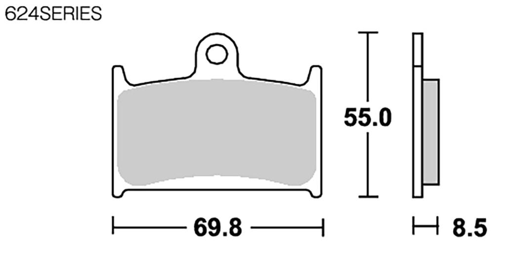 KITACO SBS Brake Pads for Sport Driving From Mountain Passes to Circuits 624RST Racing Sinter Fits Nissin Part - - - TZ250, GSX-R400R/600/750/1100 MZ,