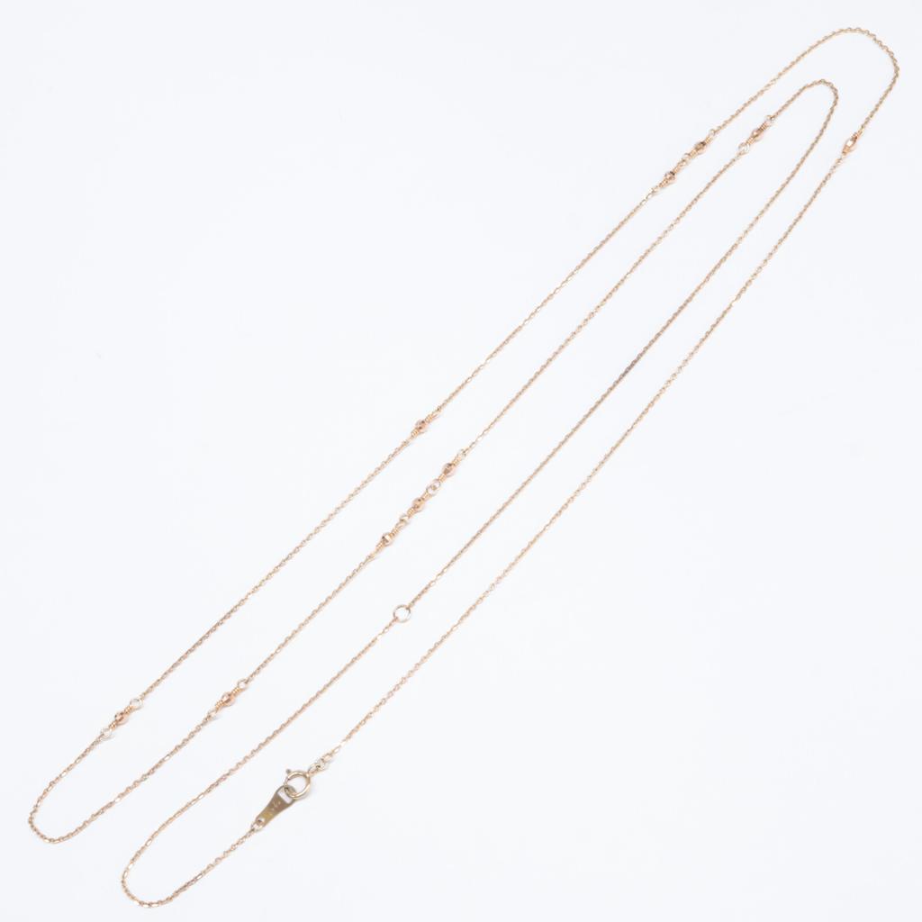 agete [Beautiful Condition] K10 Mirror Ball Long Necklace Yellow GoldUsed