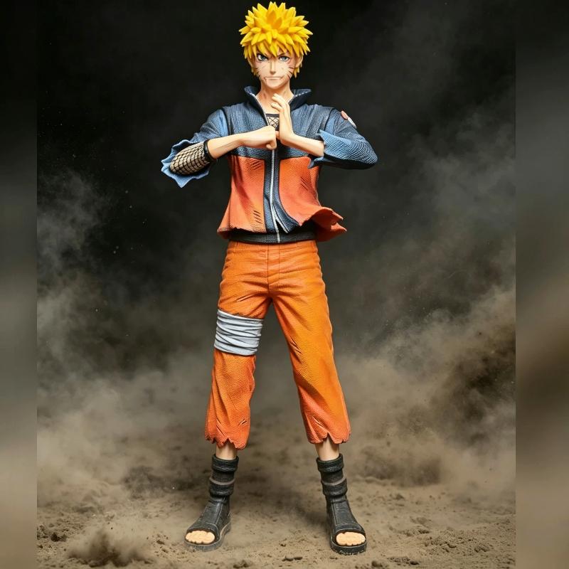 High Quality Naruto Battle Damaged Uzumaki Naruto Anime Figure Double Headed Statue Desktop Ornament Collectible Model Toy Gifts