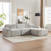 Modular Compression Sofa, Chenille Fabric, Filled with 30D High-Resilience Foam. Easy To Move, Non-Slip Base, Ideal for Living Room - Gray
