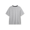 Li Ning Sports Lifestyle Series Letter Logo Striped Print Round Neck Loose Casual Short Sleeve Drop Shoulder T-Shirt Unisex Tops AHSU657-5