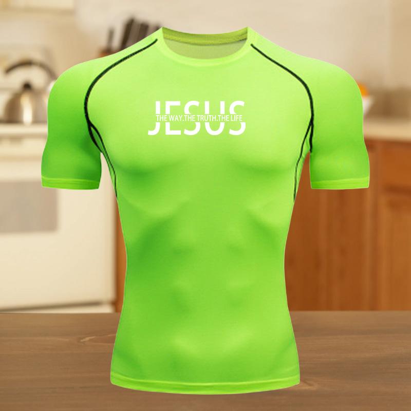 

Men s Compression Shirt for Workout Quick Dry Top Breathable Sweat Absorbing Tight Fit Fitness T-Shirt Sweat-Resistant Running XXXL