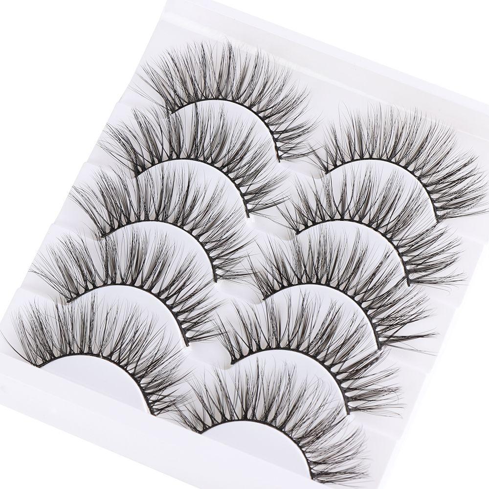 Makeup Tools Wispy Thick Cross False Eyelashes Natural Long  Eye Lash Extension 3D Soft Mink Hair