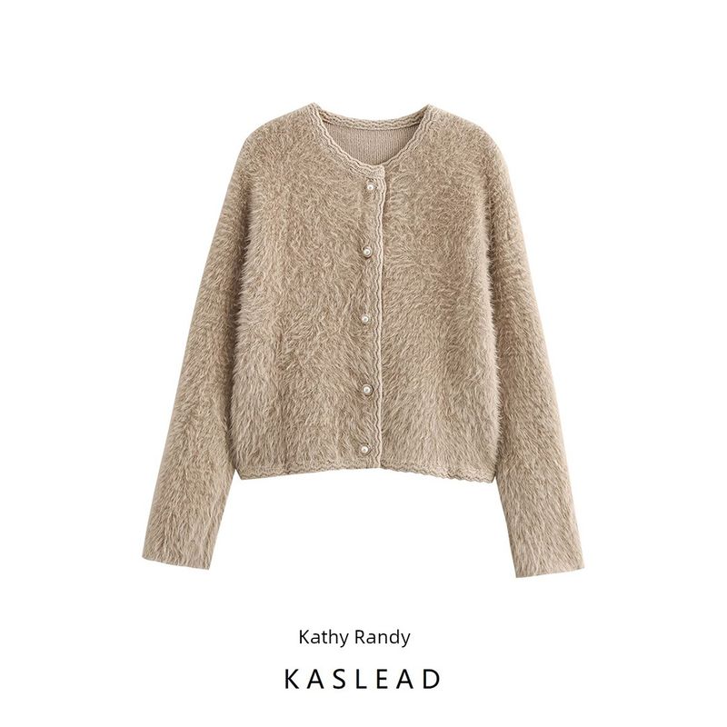 Kaslead New Arrival Women's Clothing Fashion Style Fashion Artificial Fur Effect Knitting Outwear 5755139