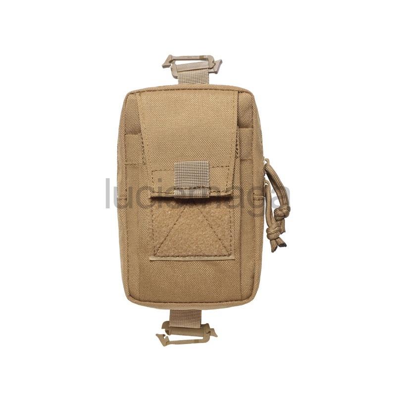 1000D Nylon Pouch with 2 Buckles Tactical Waist Fanny Pack For Outdoor Sports Hiking Backpack Phone Pocket Bag