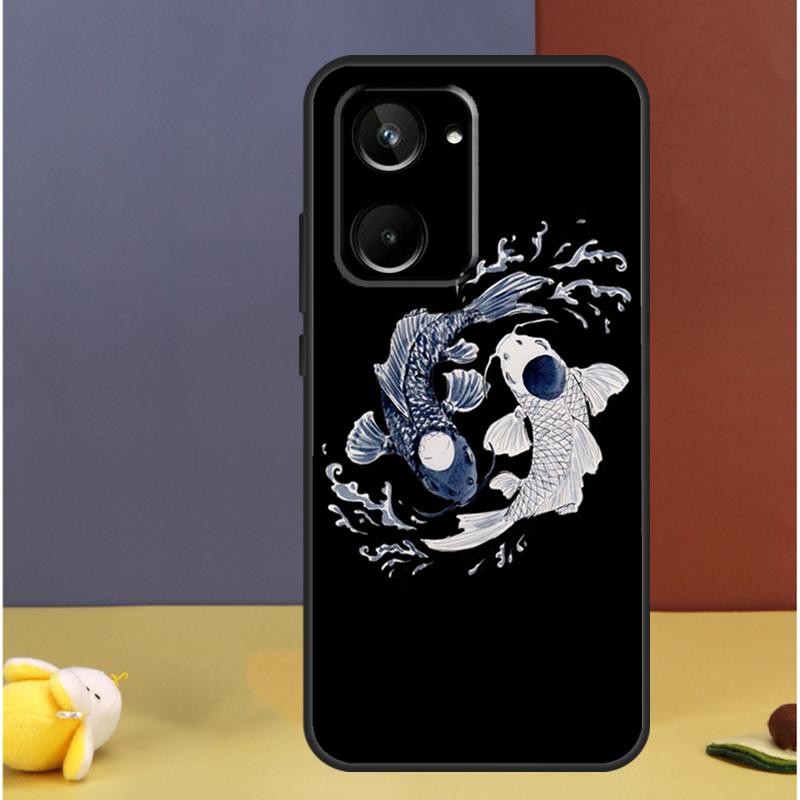 Koi Fish Yin Yang For Realme GT7 Pro GT6 C61 C67 C63 C71 C55 C51 C65 C53 C75 10 11 12 13 14 15 Pro Plus Case