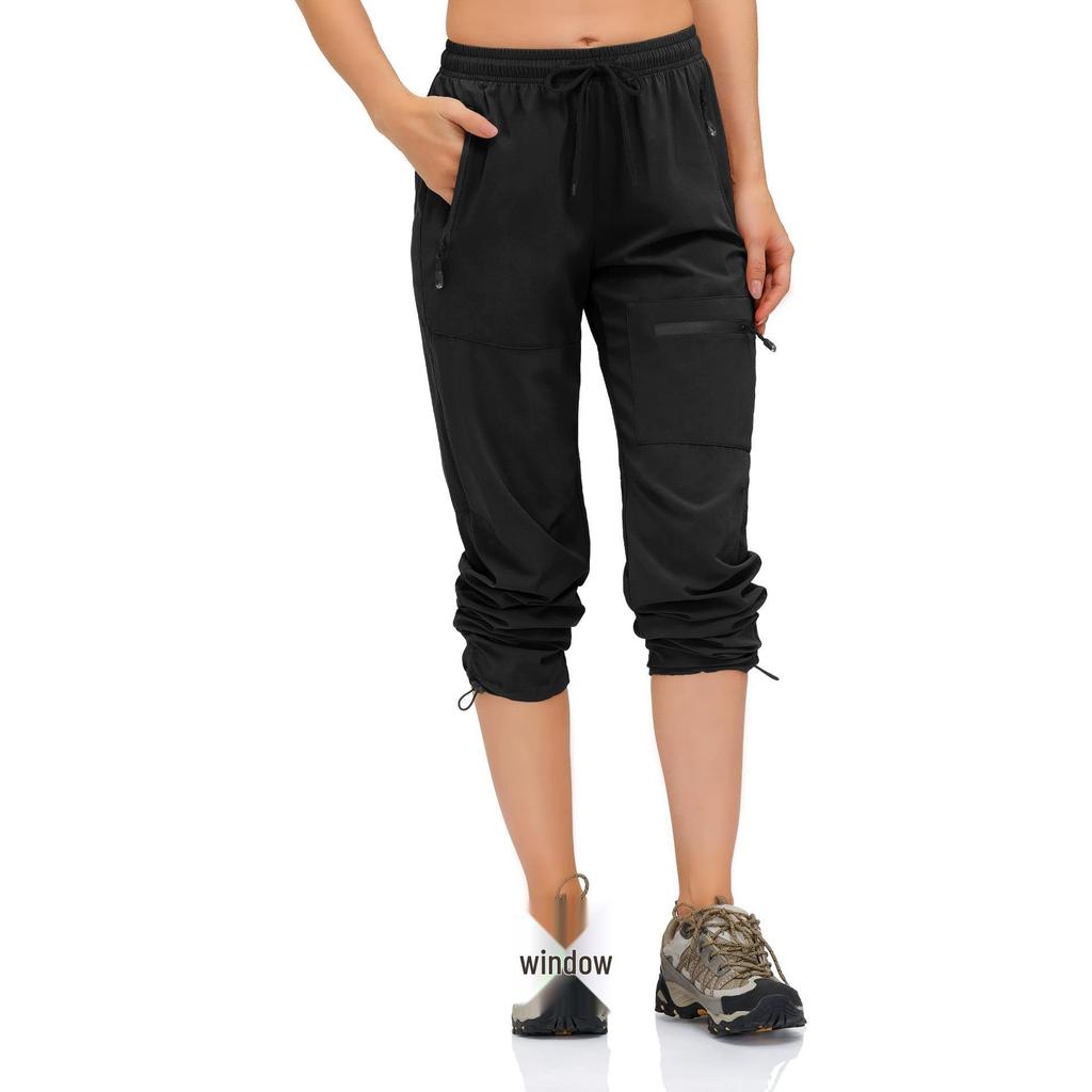Pantaloni da Donna ad Asciugatura Rapida per Corsa e Trekking all'Aperto - Traspiranti, Elasticizzati, Vestibilità Ampia