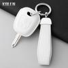 Genuine Leather Auto Key Fob Cover Case Housing Fit For Peugeot 106 107 206 207 306 307 406 407 Citroen C1 C2 C3 C4 Xsara Picasso Fit For Toyota