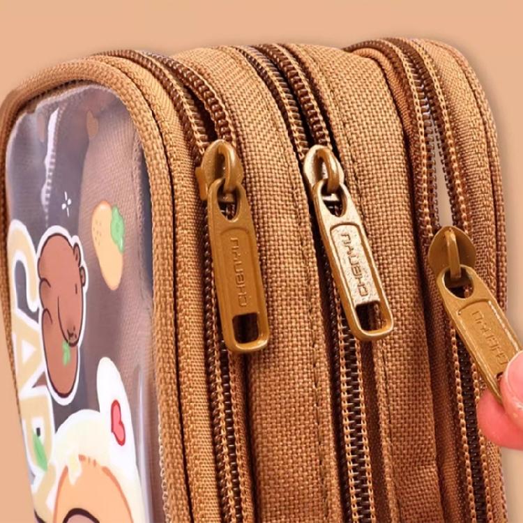 Multifunctional Compartment Pencil Case Student Large Capacity Stationeries Storage Bag Zippers Pencil Storage Pouches