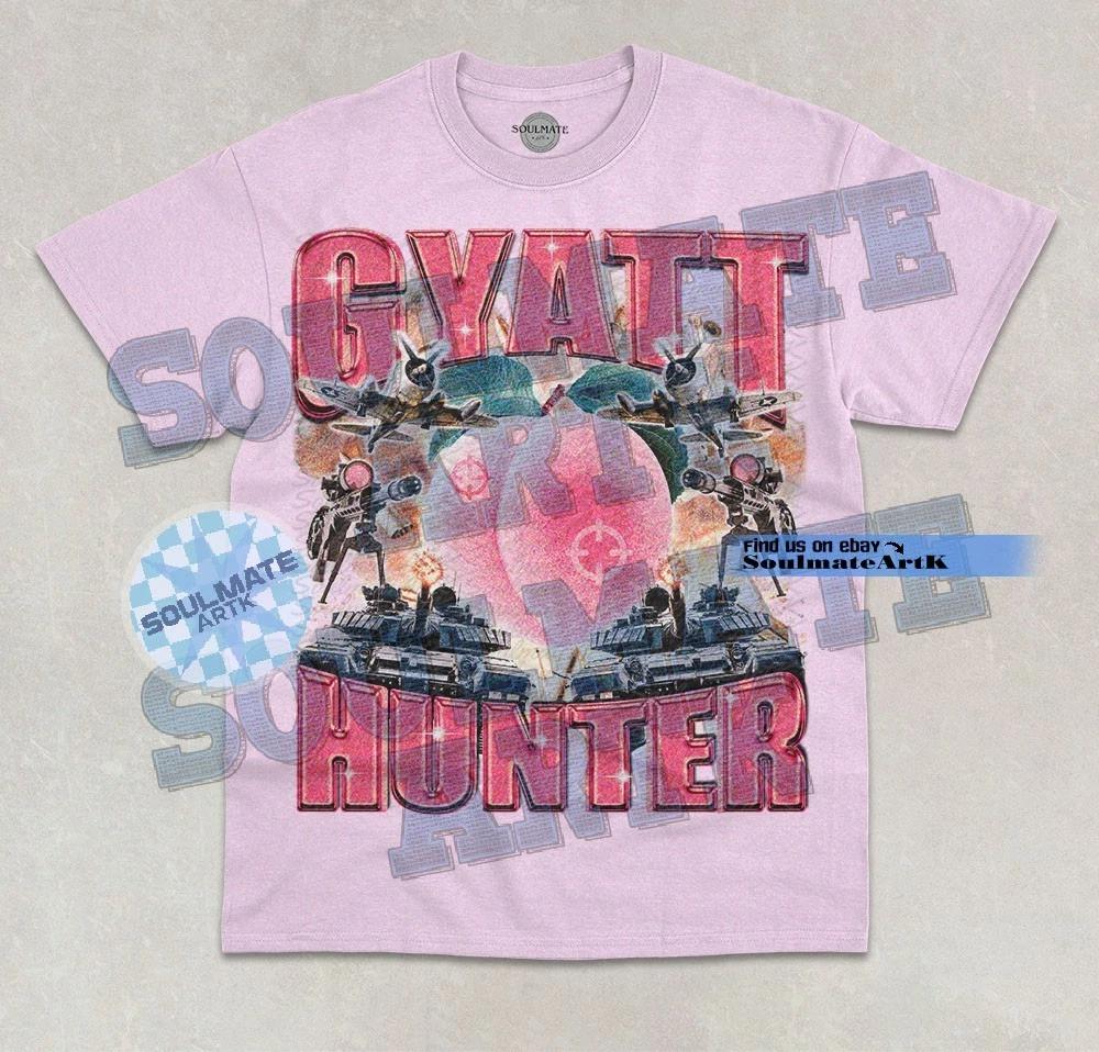 Gyatt Hunter T-Shirt Funny Gen Z Humor Meme Bootleg Graphic Unisex Joke Shirt XL