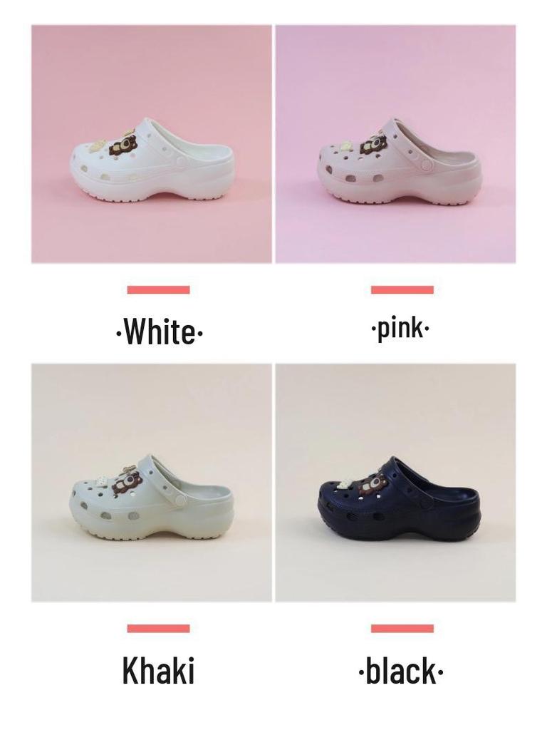 Children's Summer Breathable Cartoon Clog Slippers - Thick Sole, EVA Soft Sole, Outdoor Beach Wear.