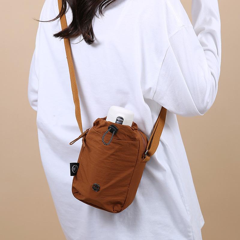 Multifunctional Mini Nylon Mobile Phone Bag Casual Zipper Crossbody Water Bottle Bag Ultra-light Korean Style