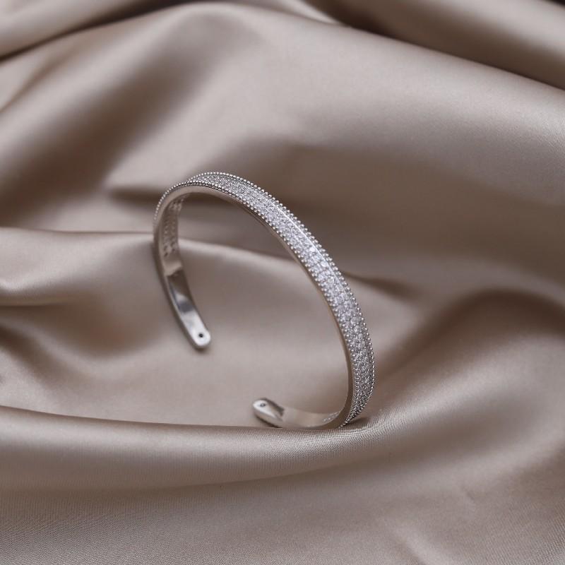 14K real gold plating exquisite AAA luxury full zircon knot bracelet elegant women's wedding party opening adjustable