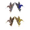 European and American high-end, rhinestone hummingbird brooch, animal chest flower, clothing bird brooch