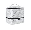Double-Layer Makeup and Nail Polish Storage Bag - Holds 30 Bottles, Fashionable Large Capacity Handbag for Manicure Tools.