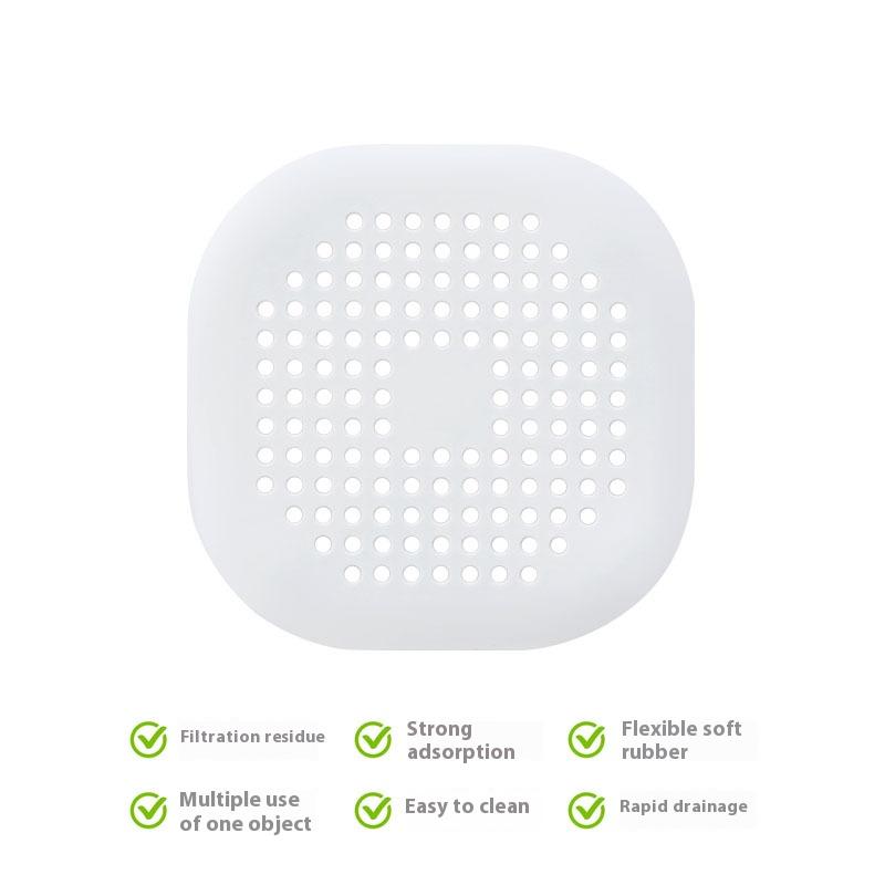 Anti-clogging Silicone Floor Drain Cover for Sinks, Bathroom Drains