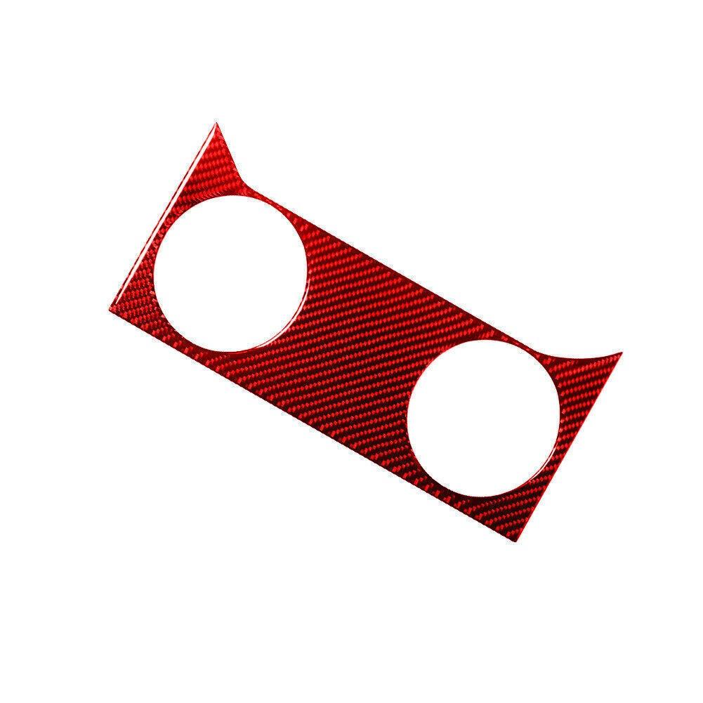 Red Carbon Fiber Console Air Vent Outlet Cover Trim For Ford Mustang 2005-2009