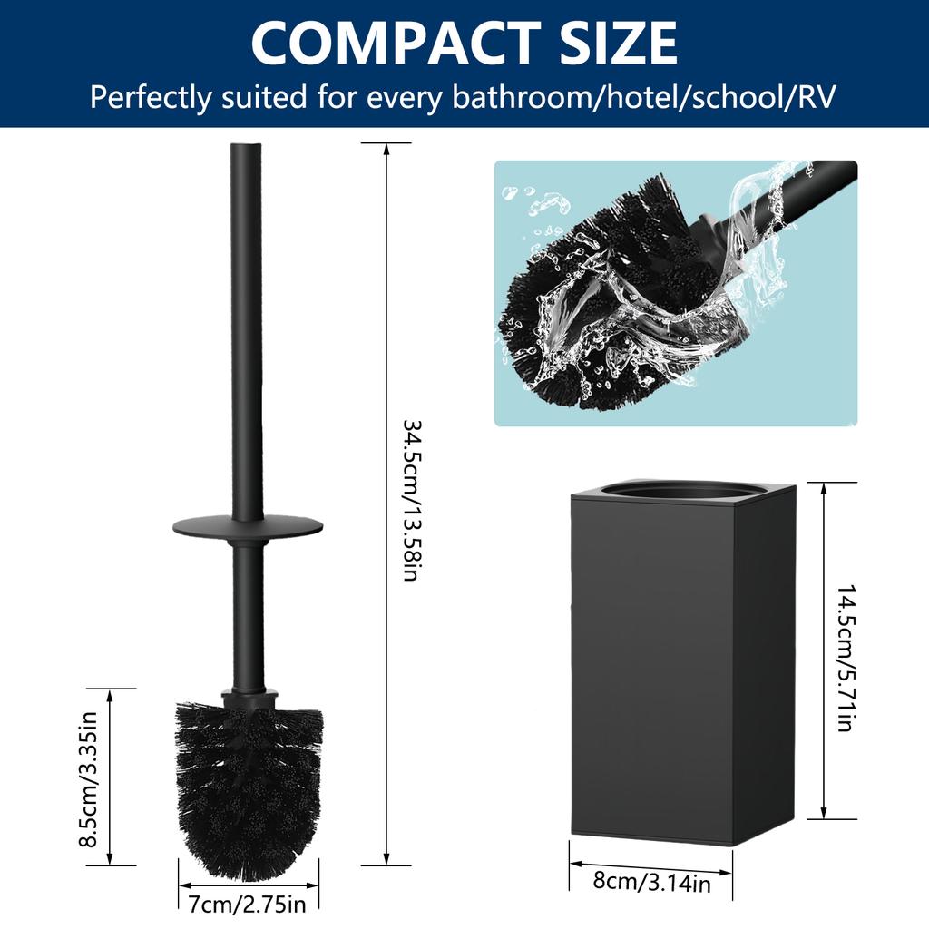 Vertical Toilet Brush Holder Stainless Steel Toilet Cleaning Brush Long Handle No Dead Angle Cleaning Tools Bathroom Accessories