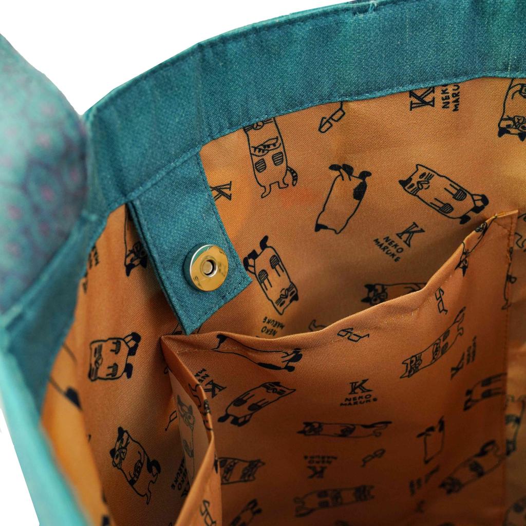 [Kusuguru Japan] Nekomaruke Tote Bag BG