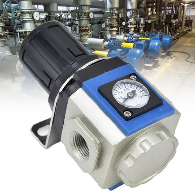 Luftkompressorregler, Druckregelventil aus Aluminiumlegierung mit Manometer 0,05‑0,9 MPa GR300-08