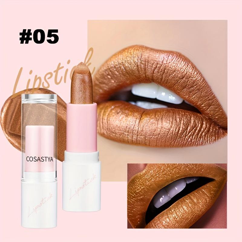 Shiny Lipstick By Gel Lipstick with Luminous Finish, Suitable for All Skin Types, Available in Berry, Brown, Pink, and Purple Hues