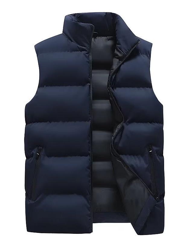 Herre Lett Bomull Ermeløs Vest - Varm Overbekledning for Vår, Høst og Vinter