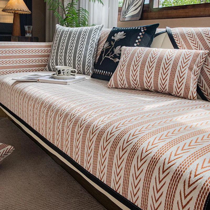 

Чехол для дивана в французском средневековом стиле для гостиной, зимняя противоскользящая теплая подушка для дивана, пыленепроницаемое полотенце для дивана, защитная мебель 45x45cm pillowcase