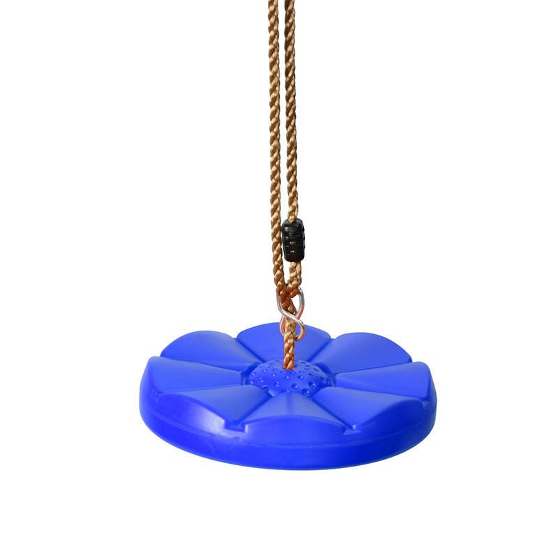 Baby Plastic Swing With Petal Design And Hanging Rope For Toddler Playroom Use