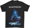 Mastodon Band Blaues Feuer Galaxie Schloss T-Shirt