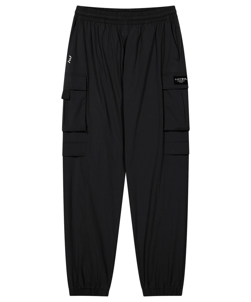 Leijibi Stretch 4-Pocket Cargo Jogger Pants Daily Hiking Workout Sports Pants W Black